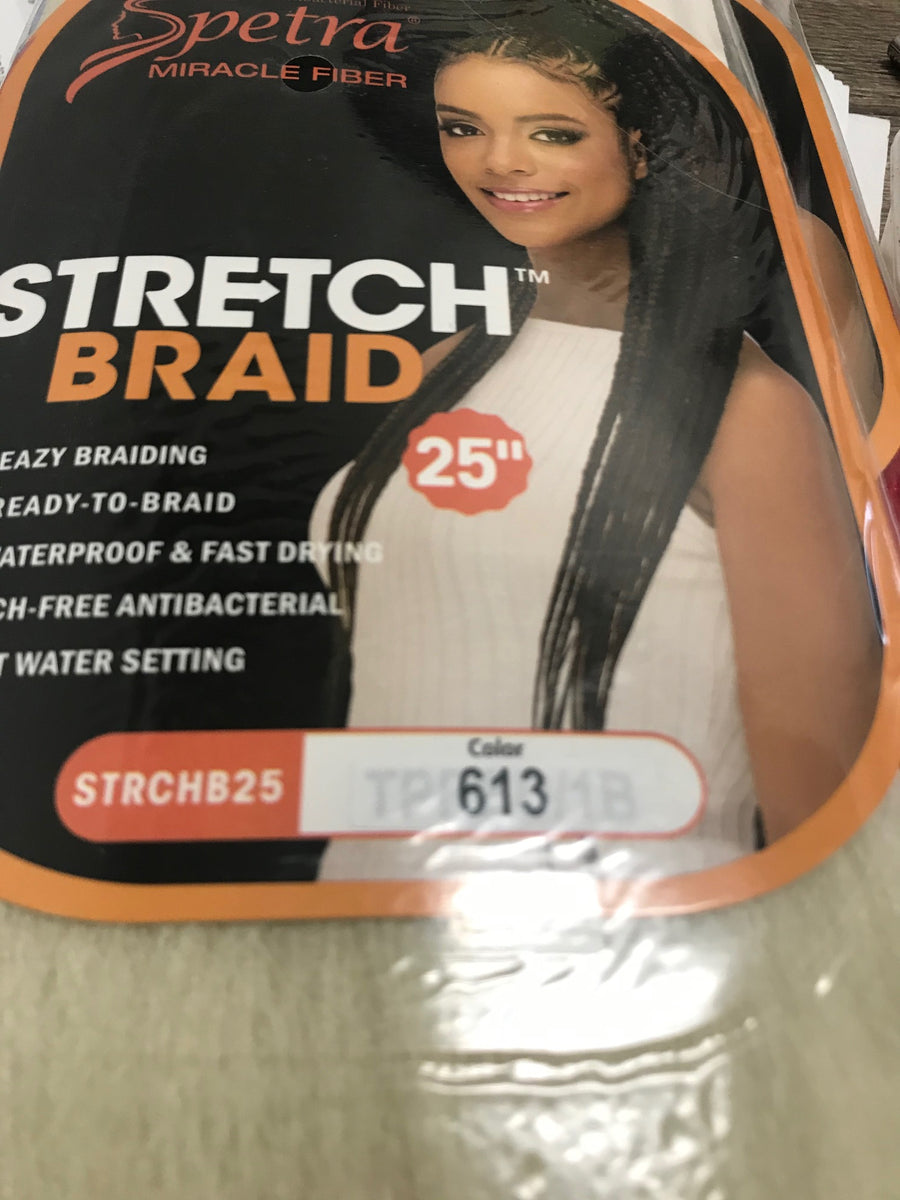 Amore Mio Spetra Stretch Braid 25 Pre Stretched Braiding Hair 6 PACK  #TPGRY/1B