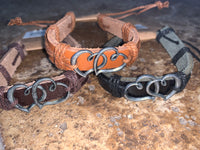 Leather double heart Bracelet