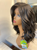 Elin Natural Baby Hair Swiss Lace Front Wig